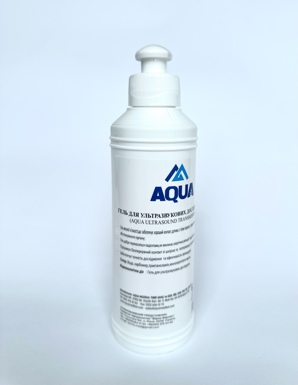 Гель для УЗД AQUA MEDICAL 500мл. прозорого кольору.